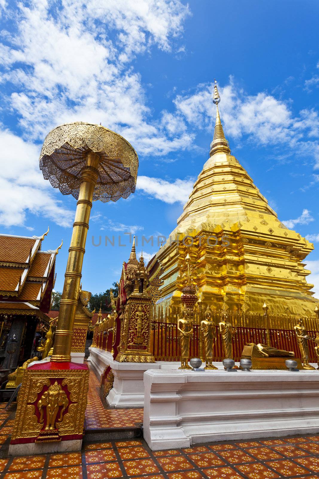 Wat Phrathat Doi Suthep temple in Chiang Mai, Thailand.