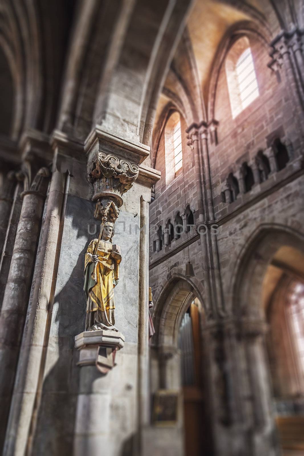 An image of a religious statue in a Church in Nuremberg Bavaria Germany