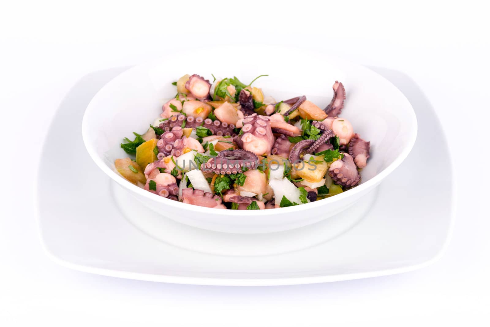 Salad with Octopus and Vegetables.