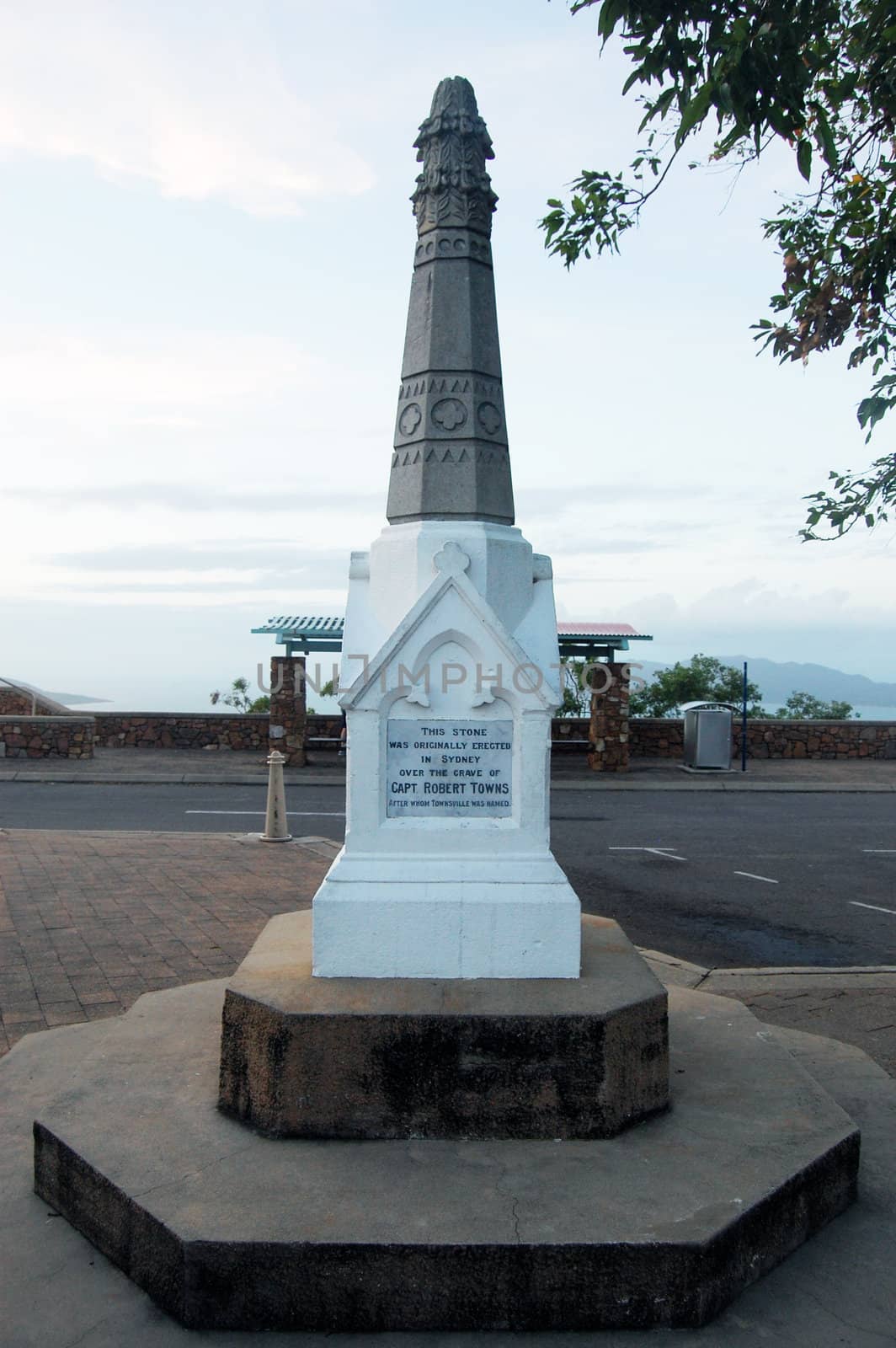 Monument at Castle Hill lookout, Townsville, Australia