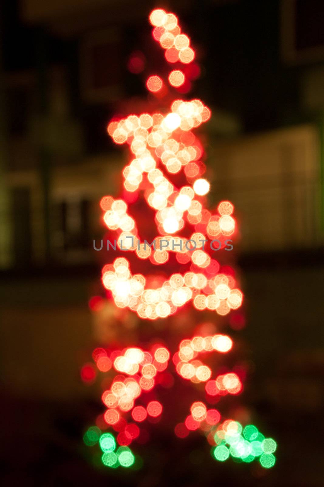 Christmas tree, blur abstract
