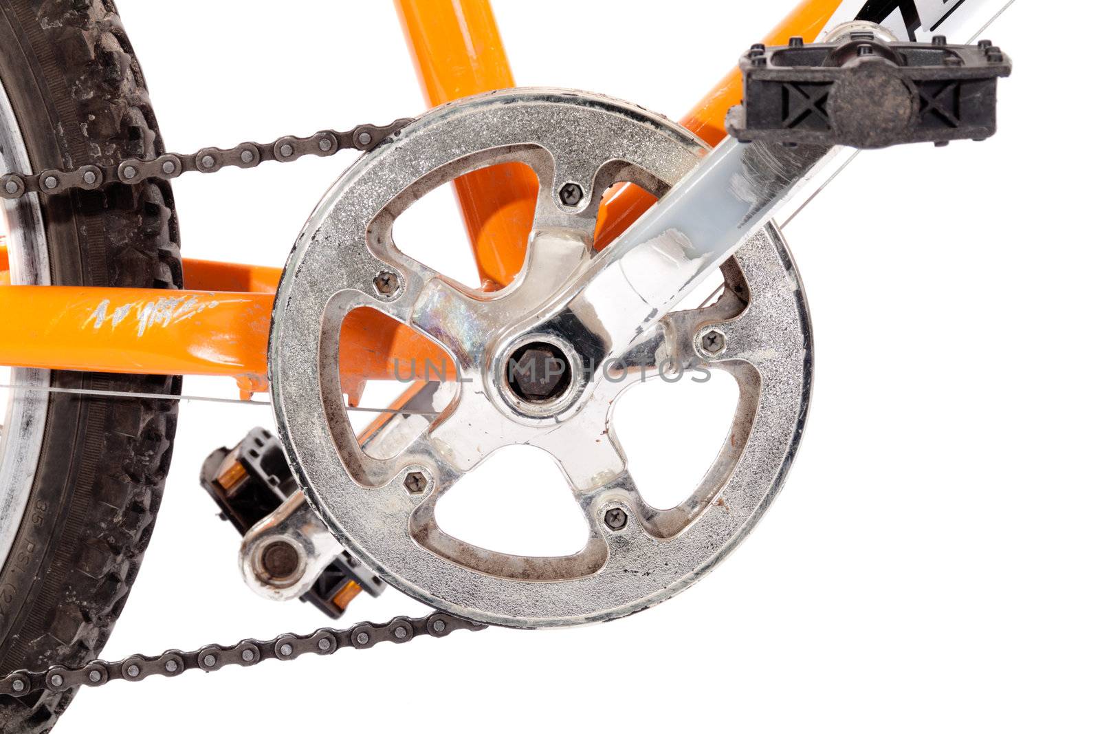 Bike gear wheel and pedal