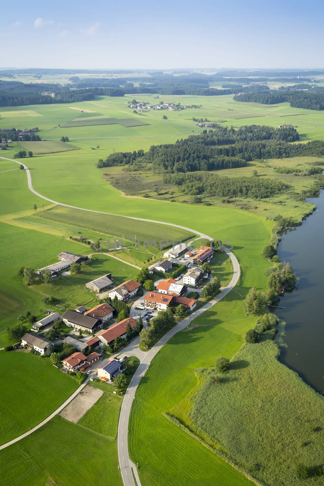 An image of a flight over the bavarian landscape