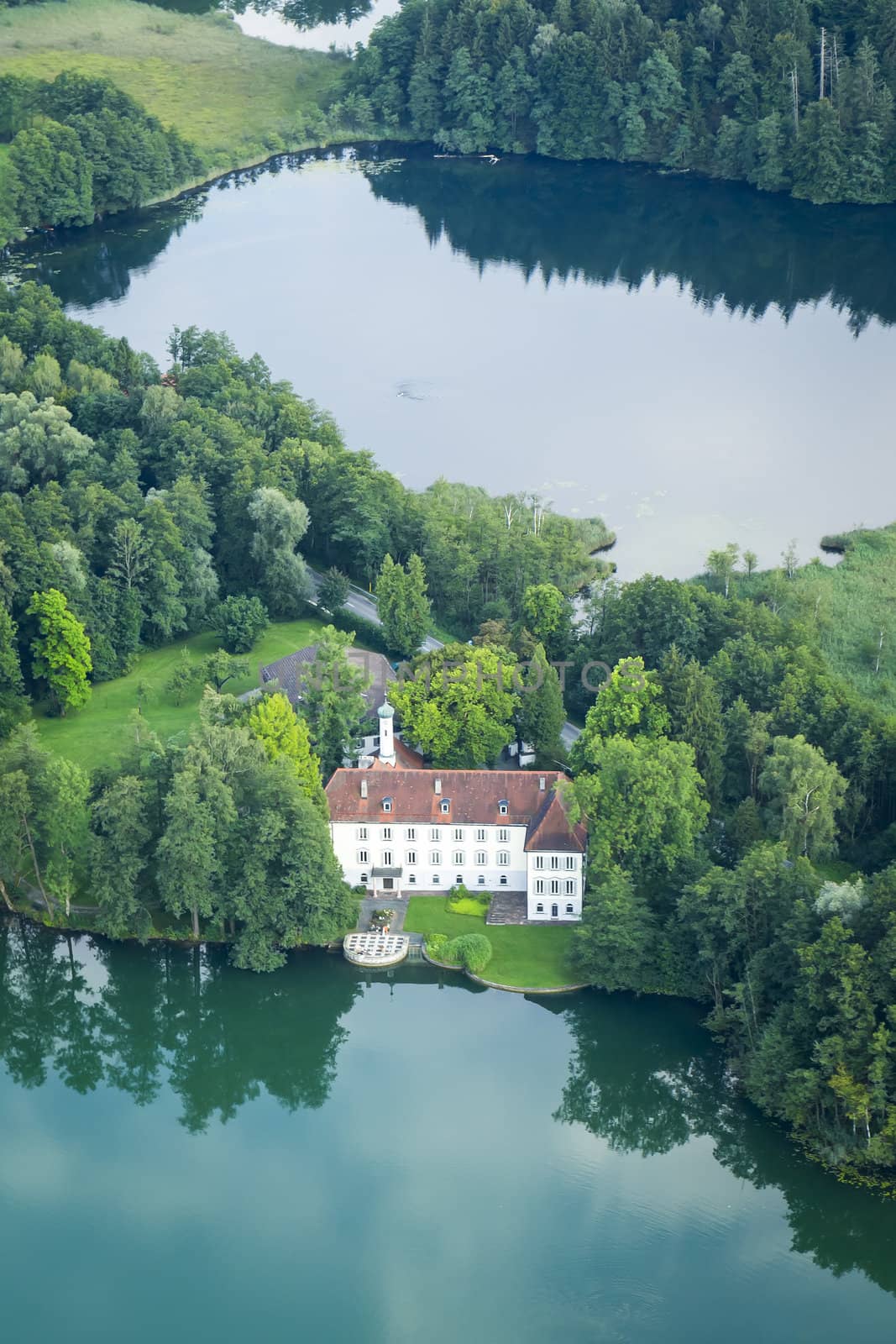 An image of a flight over the bavarian landscape