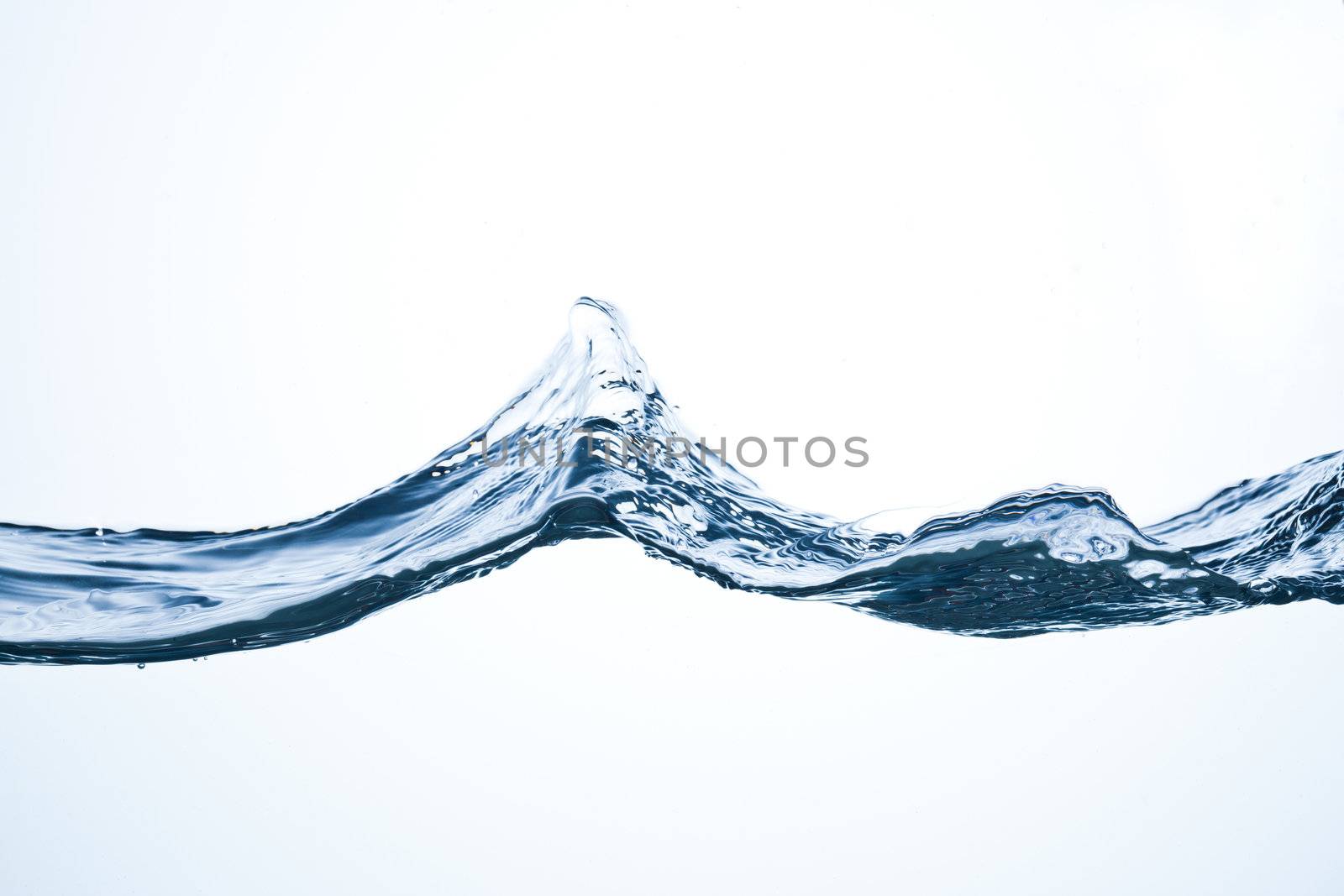 clear pure water wave with splash