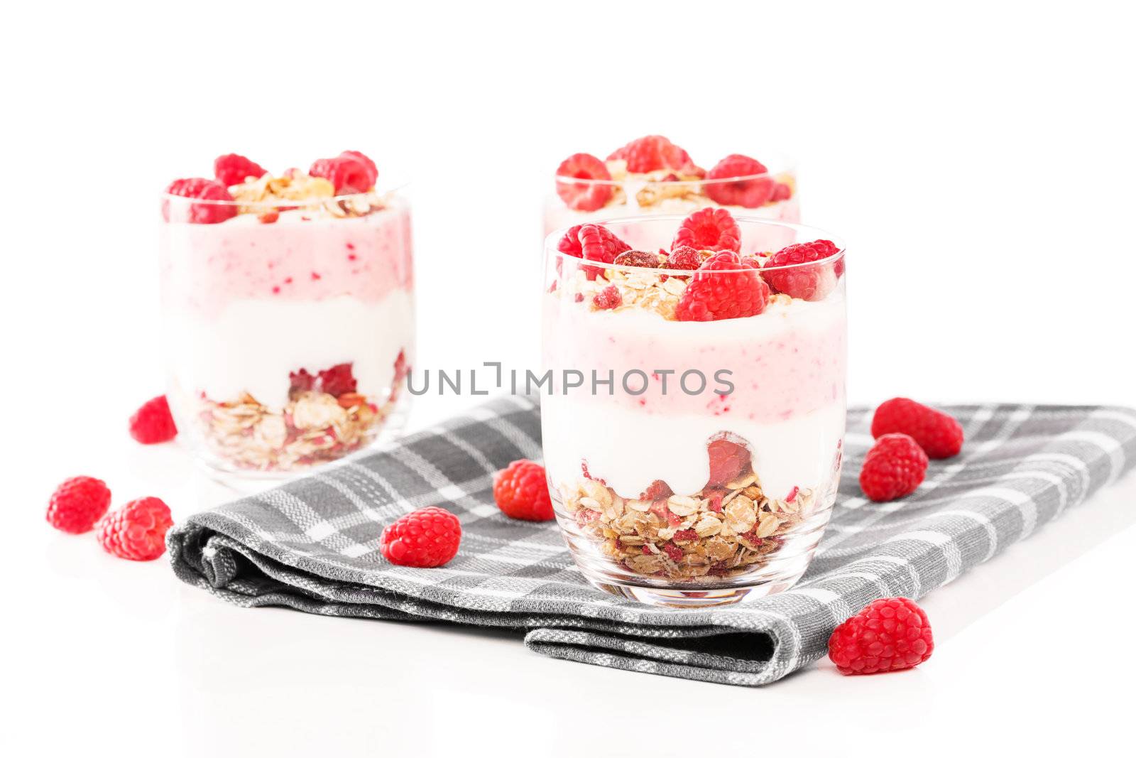 three raspberry muesli desserts by RobStark