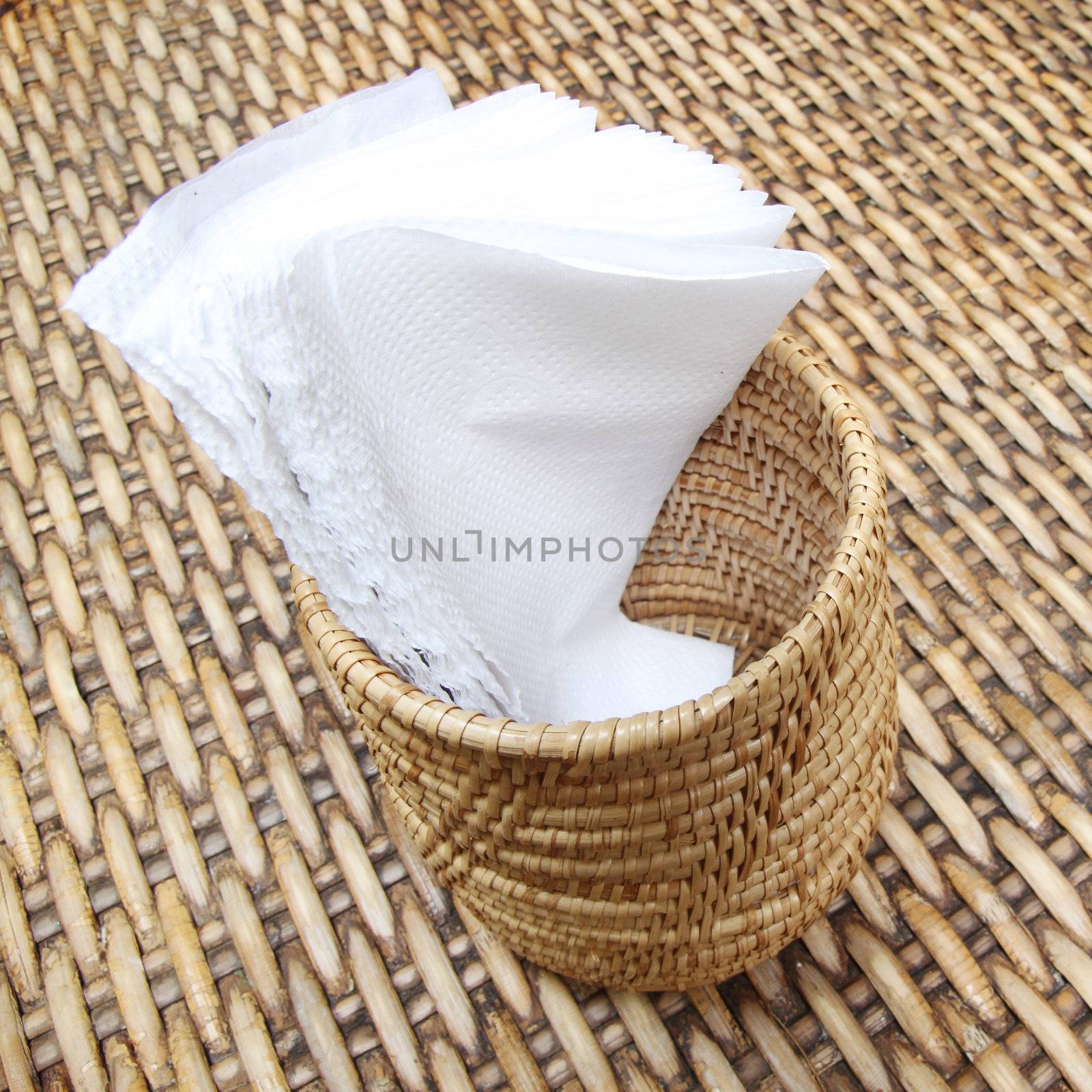 tissue paper box made by rattan