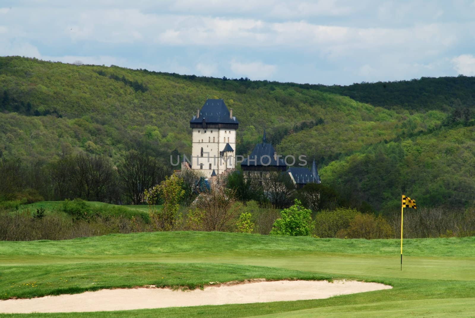 Karlstein Castle, constructed in 1348 in the Bohemia, Czech Republic