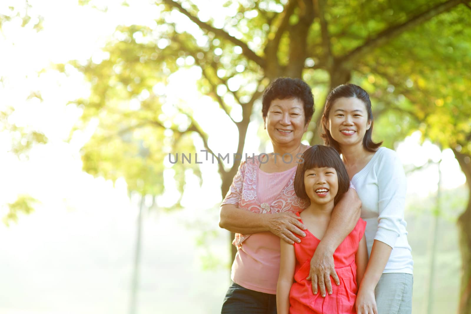 Portrait of grandmother, mother and grandchild