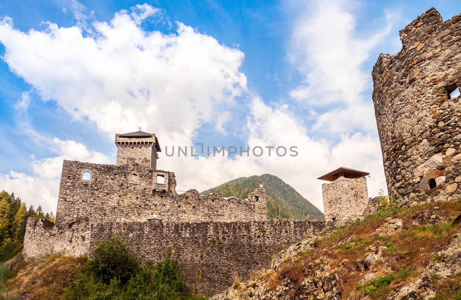 St. Micheal Castle in Ossana Trentino, Italy,