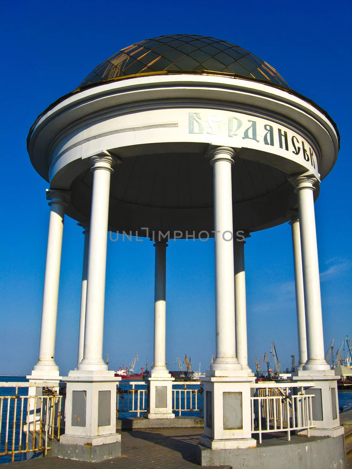 The image of beautiful arch on a background of the blue sky