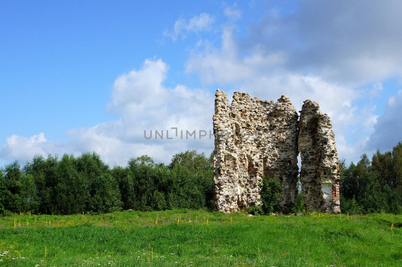  Estonia. Laiuse. Ruins of a castle . 15 century