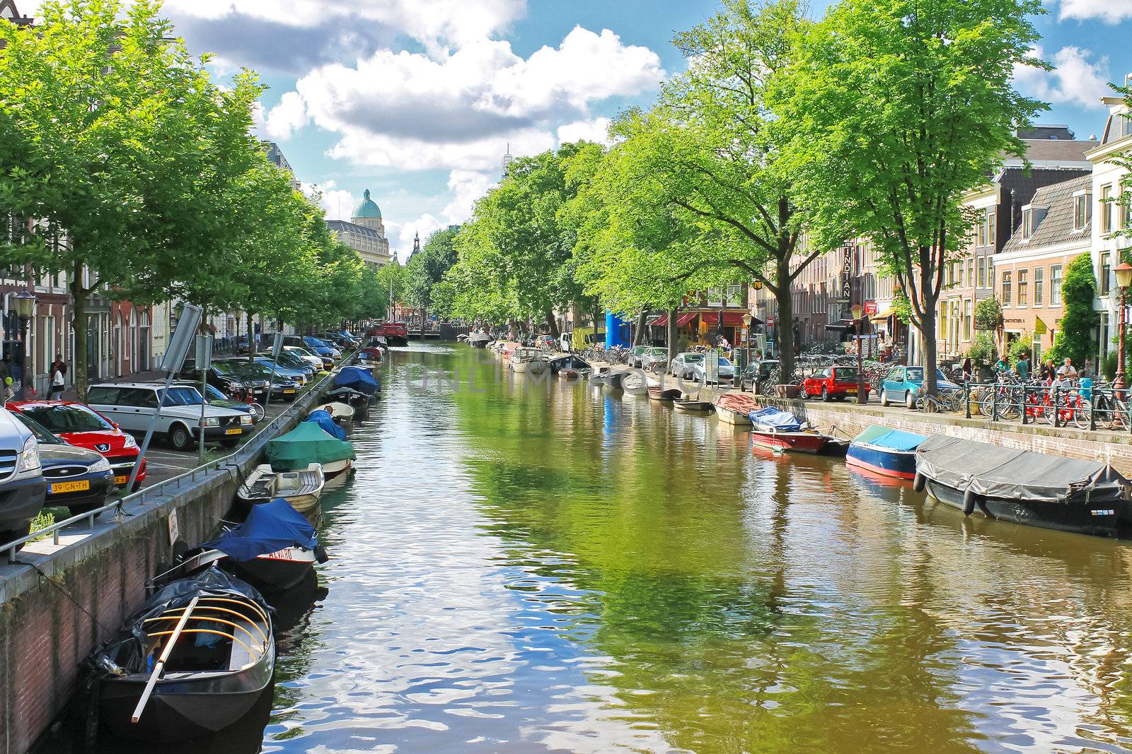 Amsterdam on a clear summer day. Netherlands