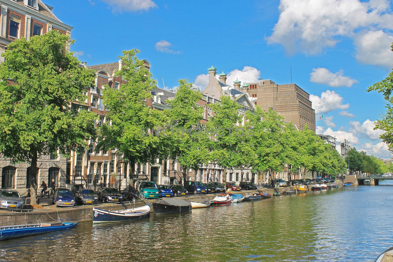 Amsterdam on a clear summer day. Netherlands