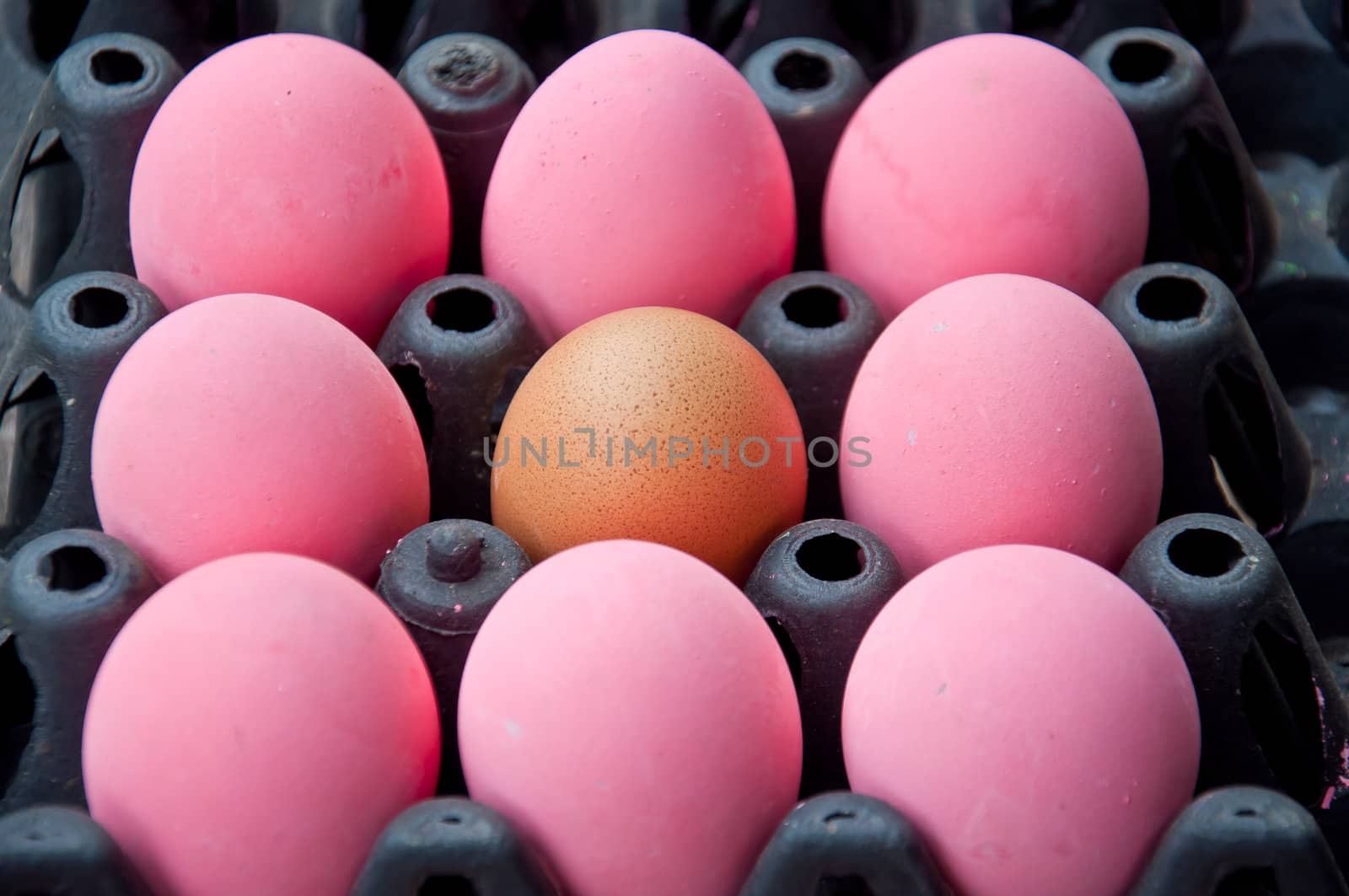 brown and pink egg for food