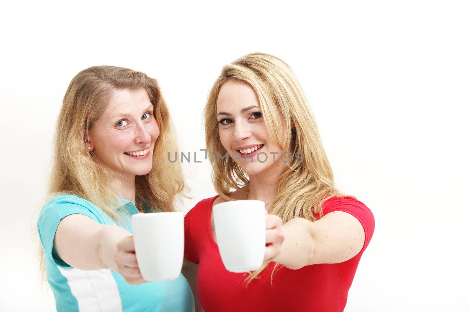 Happy women toasting with coffee  by Farina6000