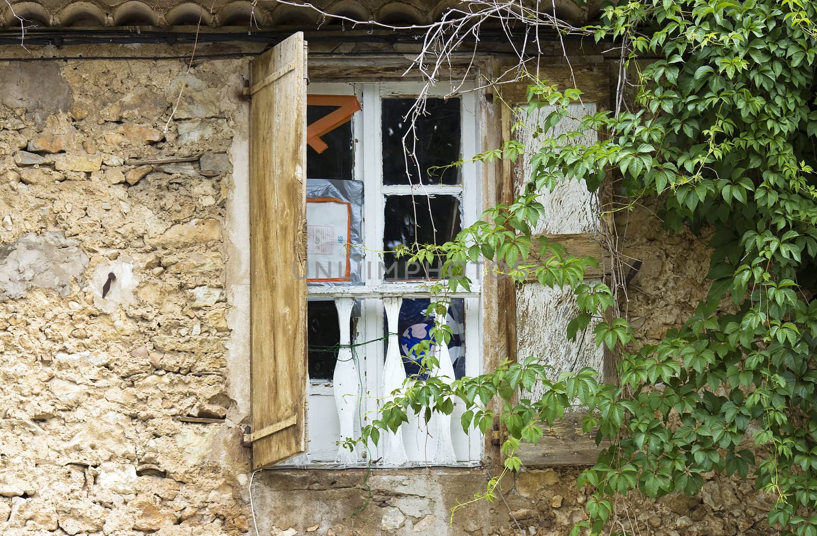 window with shutters, Provence, France