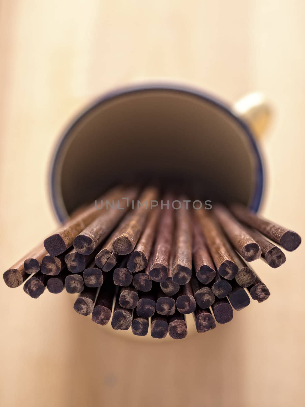 close up of wooden chopsticks