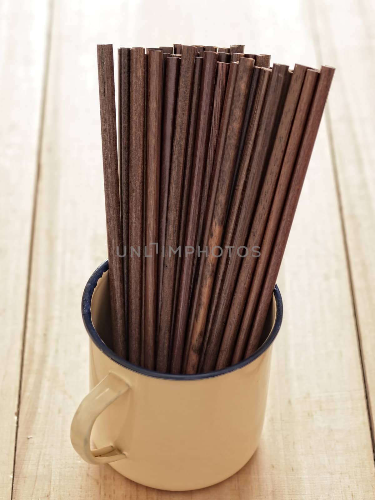 close up of wooden chopsticks