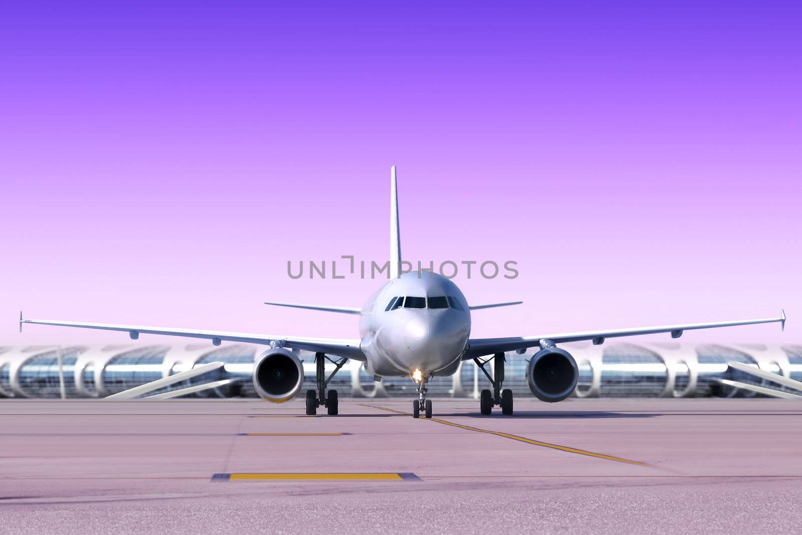 Not big plane at airport by ssuaphoto