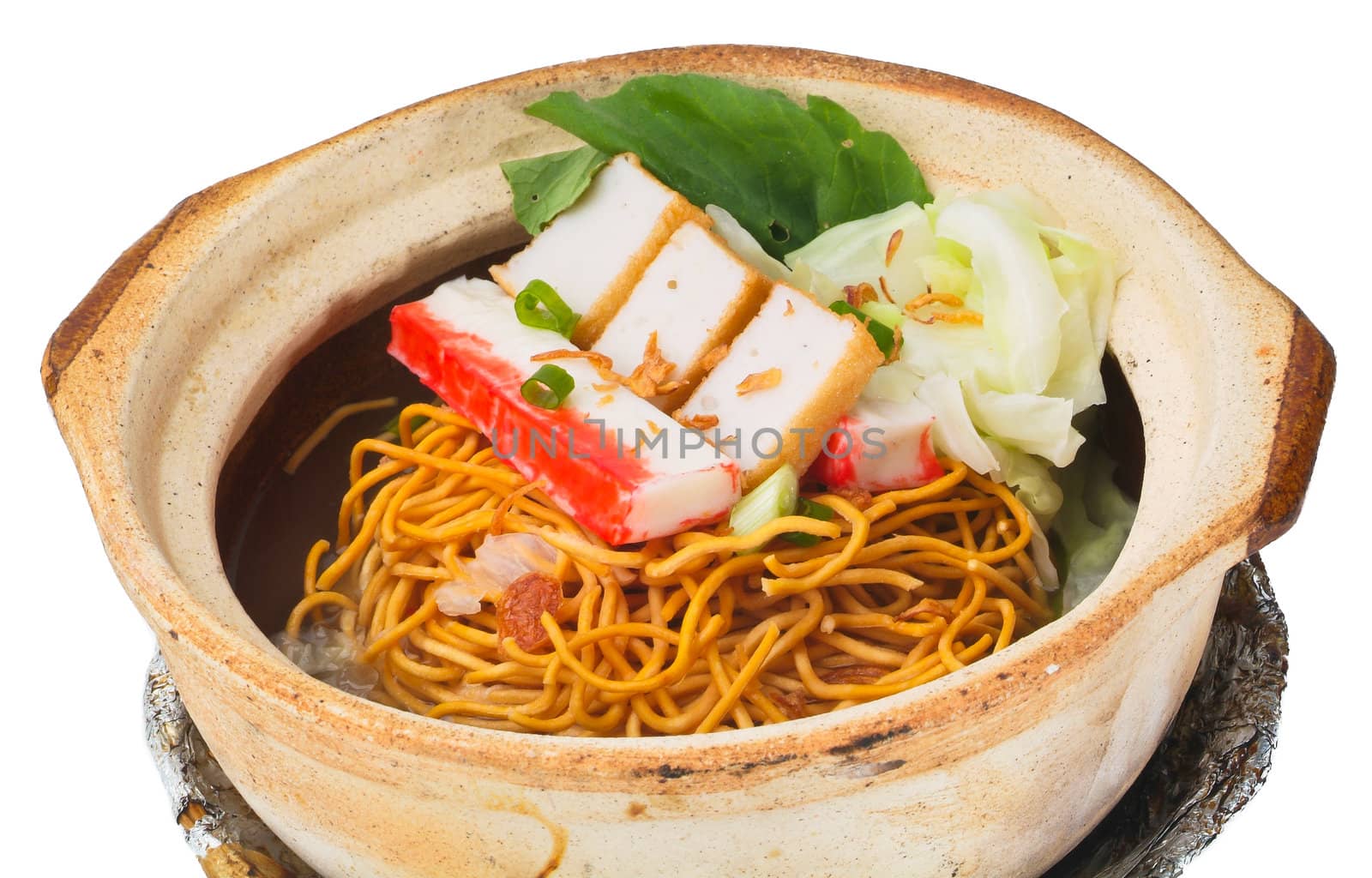 Claypo noodles. the asia food
