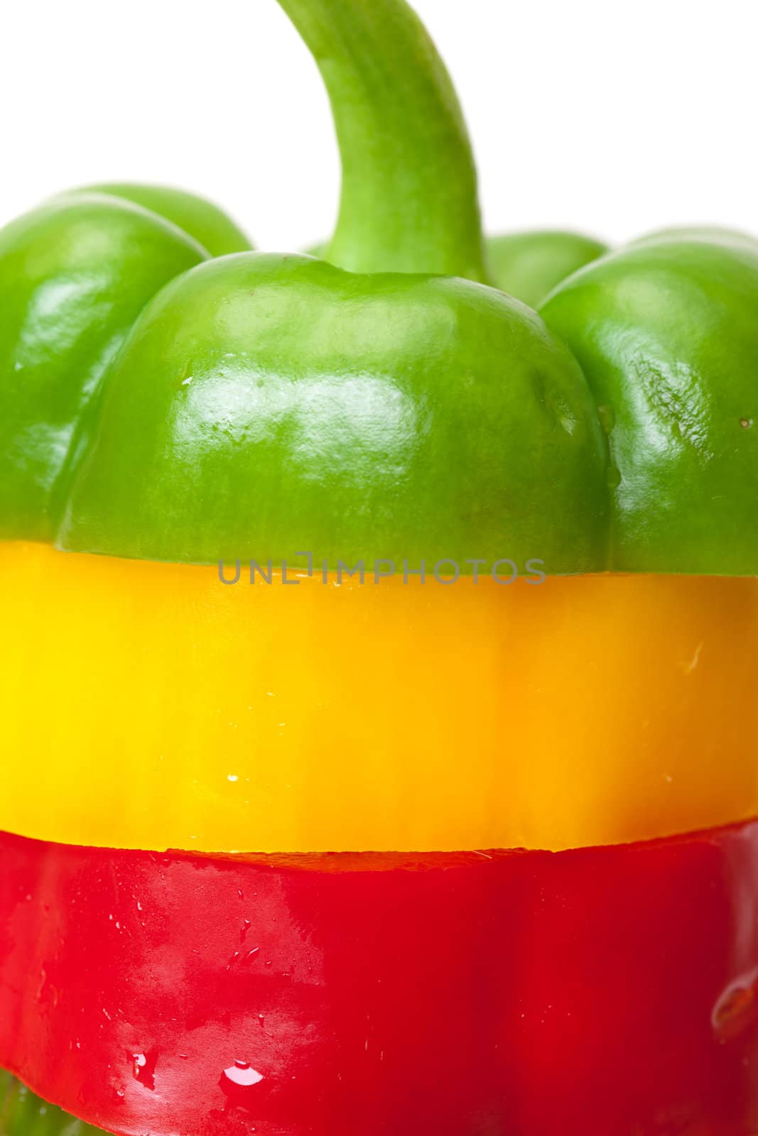Mixed Bell Pepper, on white background