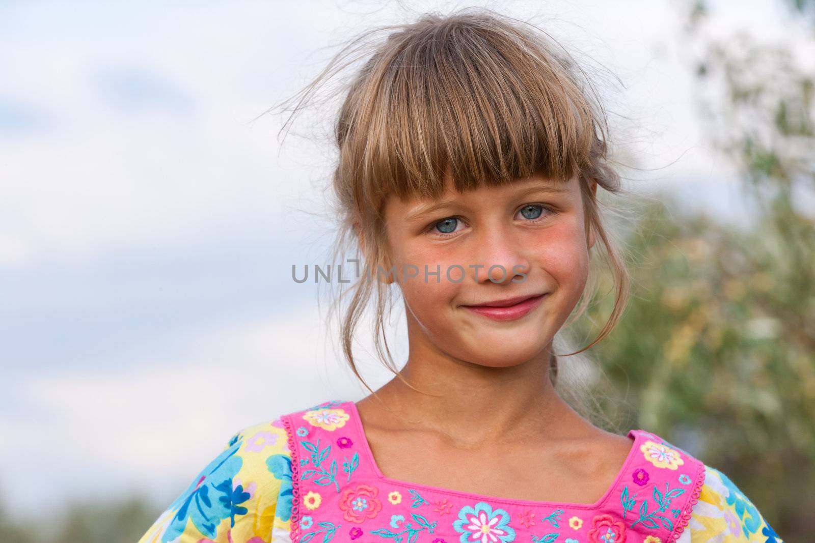 happy little girl by agg