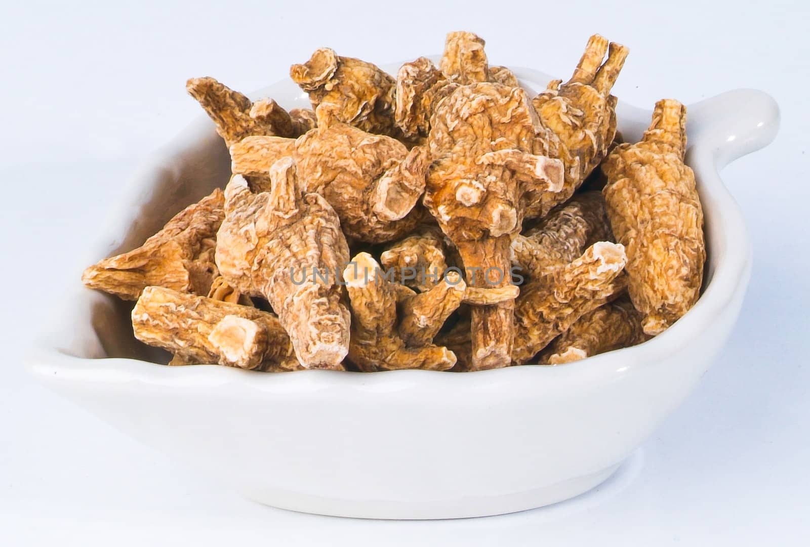 ginseng. Dried Ginseng On Background