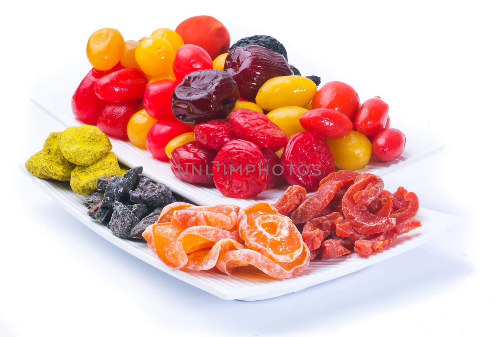 Dried fruits on the background
