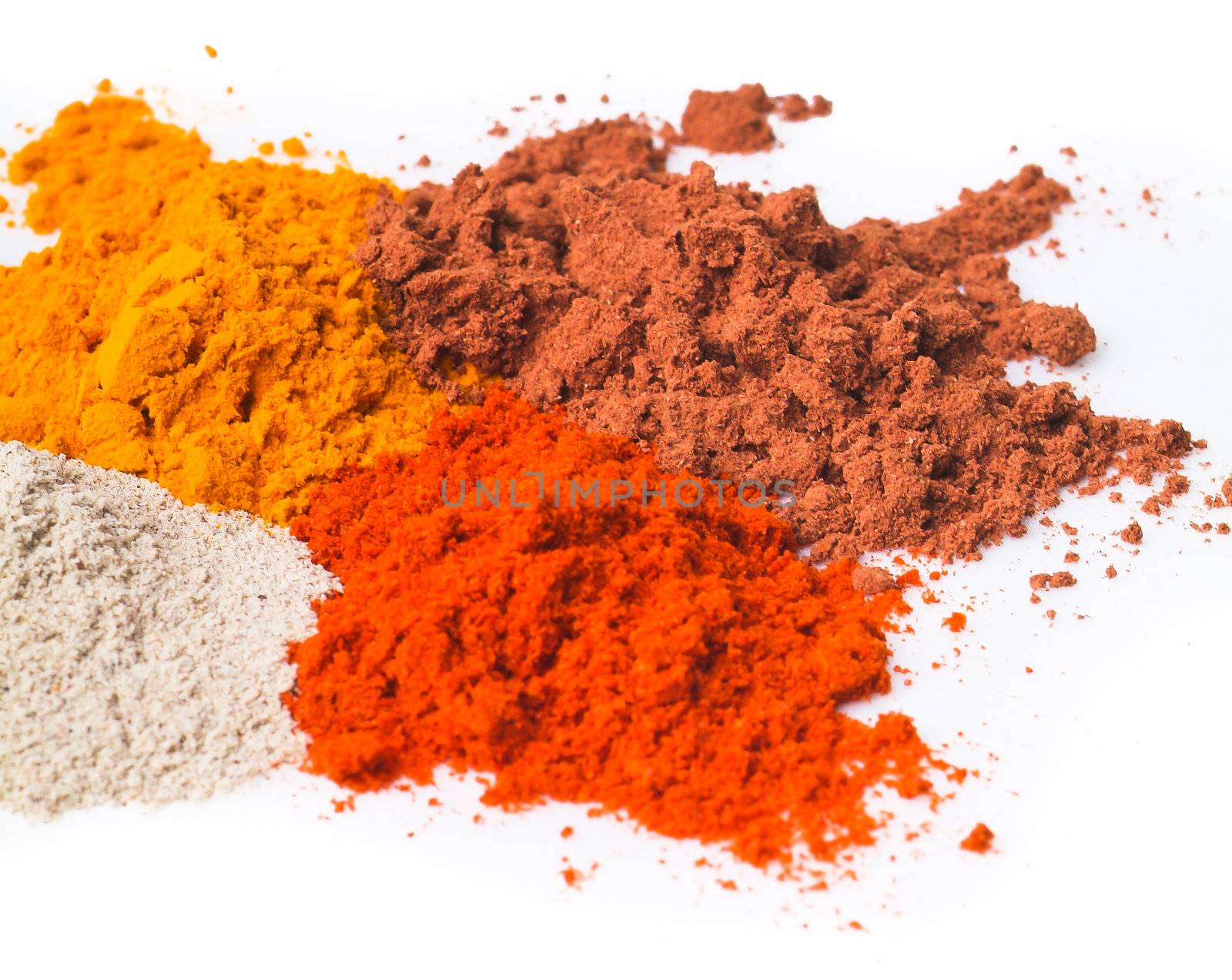 chilli powder. Spice Mix on the background