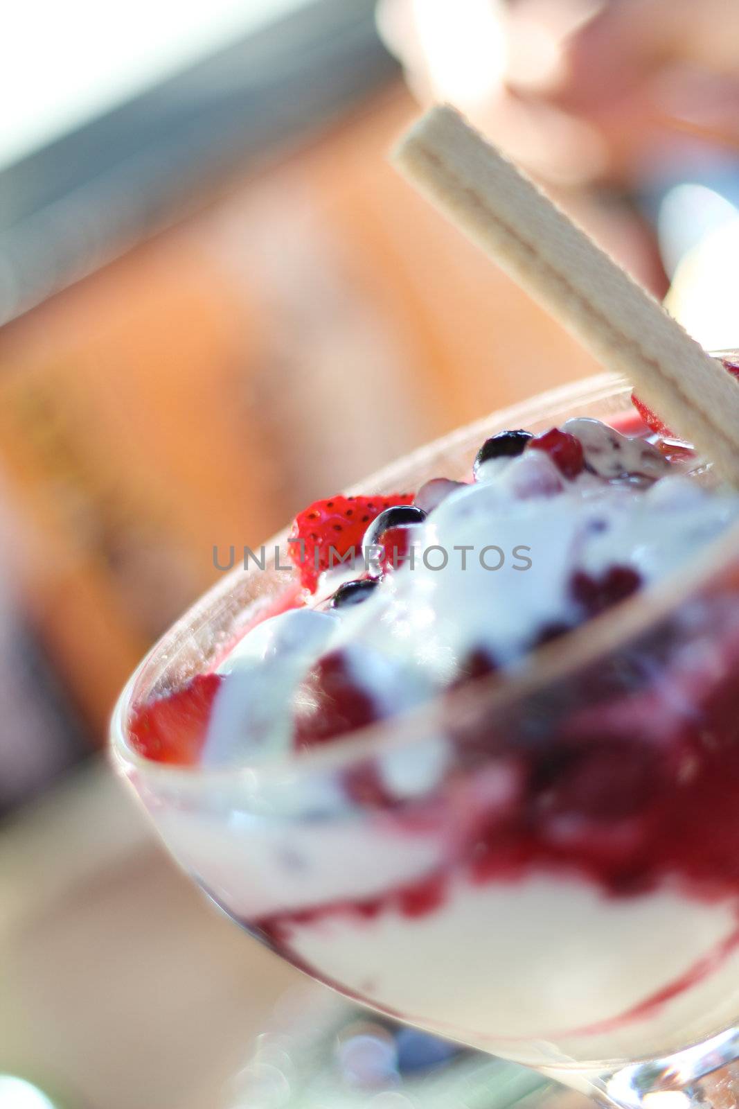 berry ice cream cup