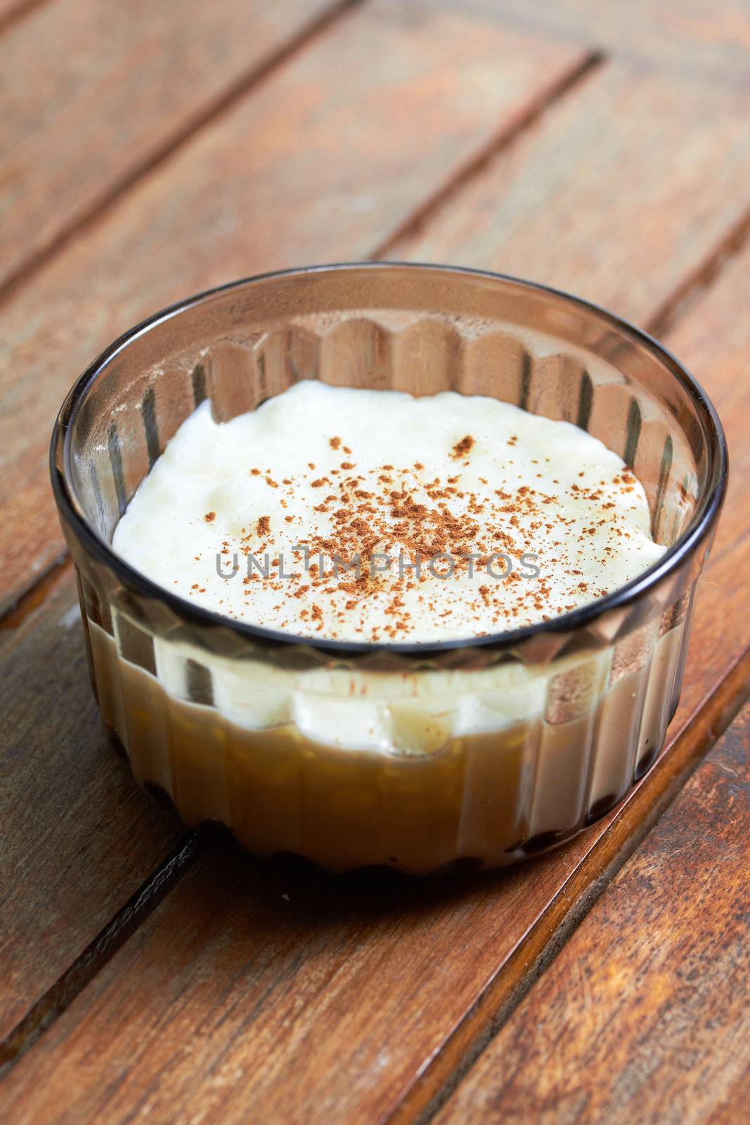 rice pudding with cinnamon