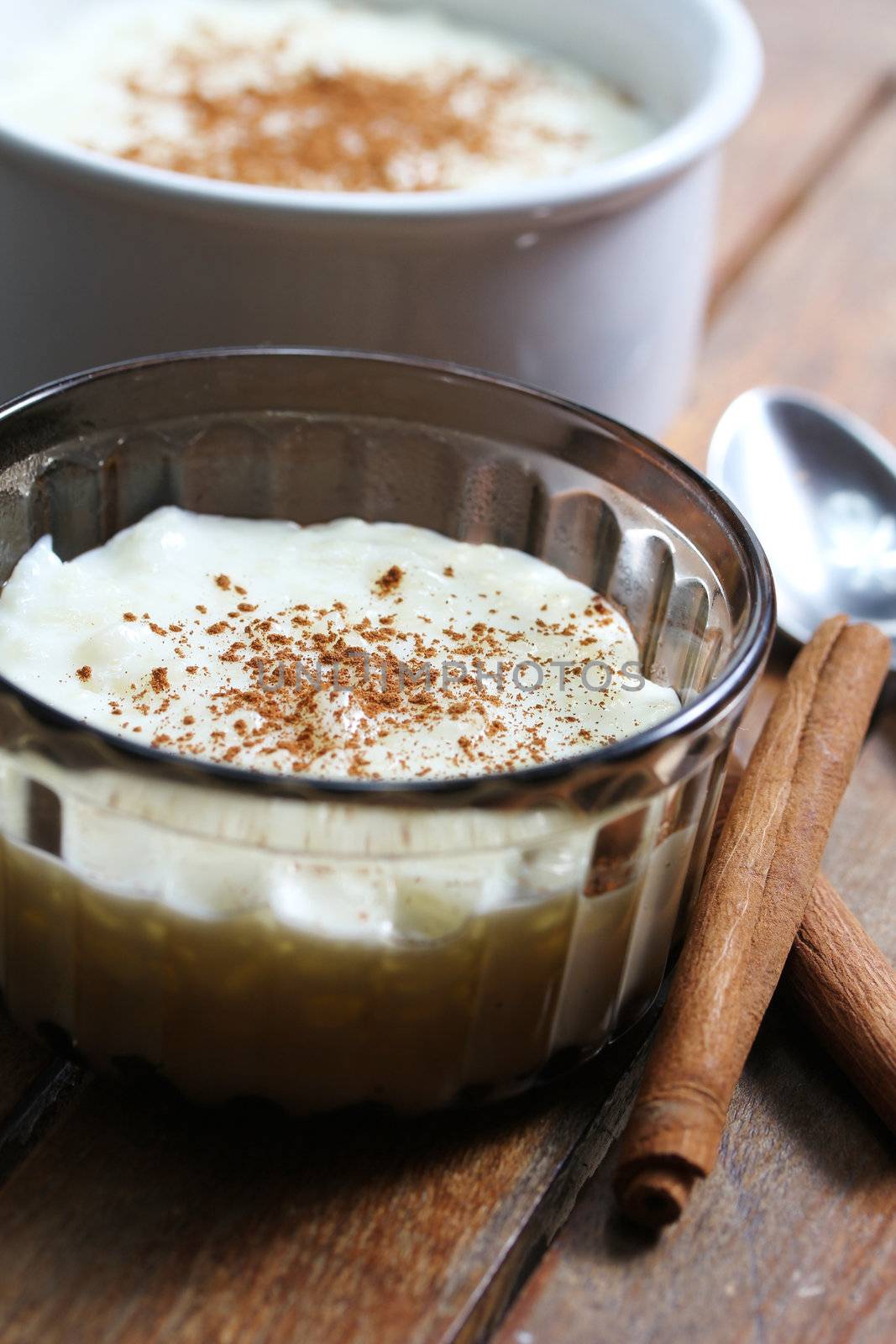 rice pudding with cinnamon