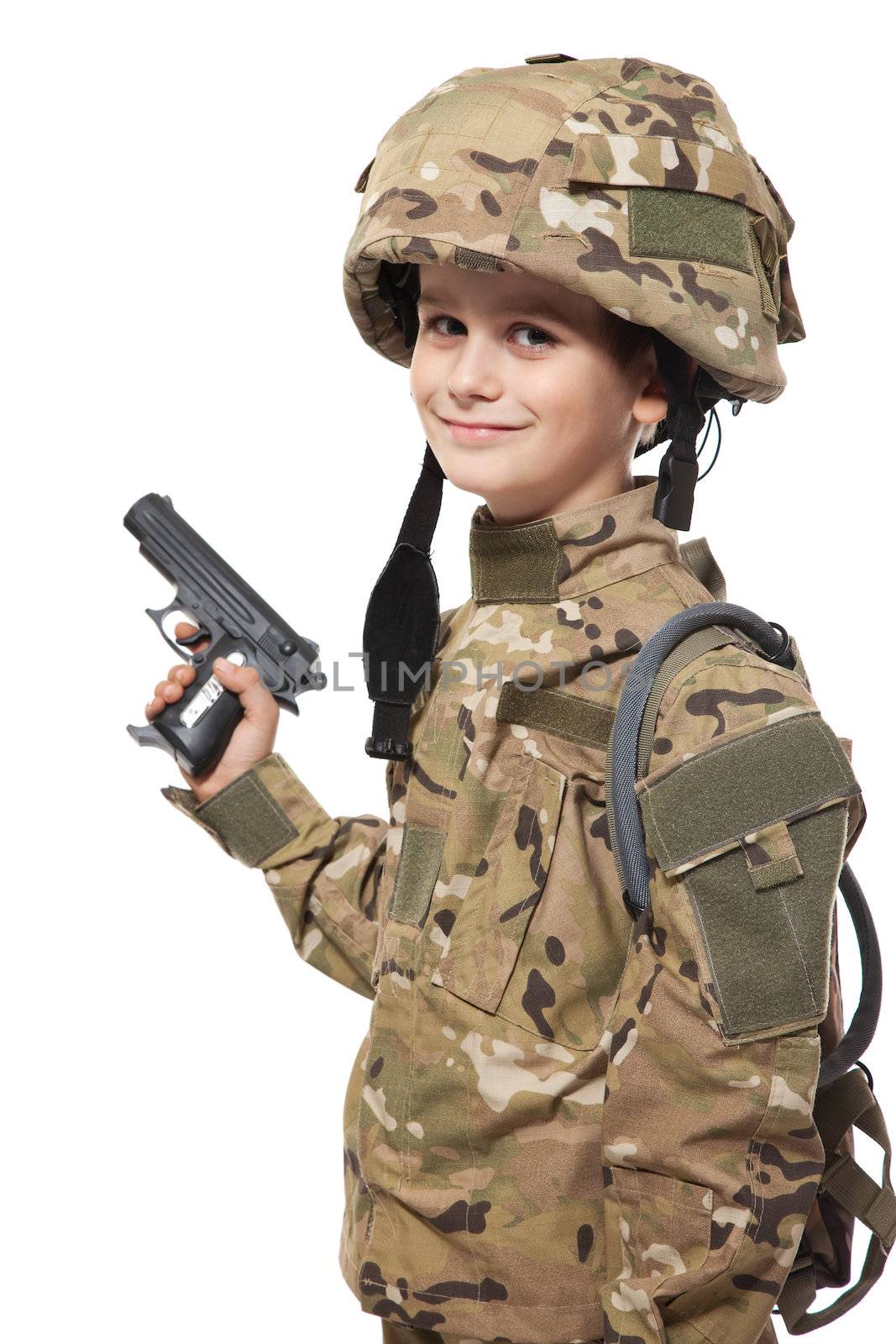 Young soldier with gun by bloodua