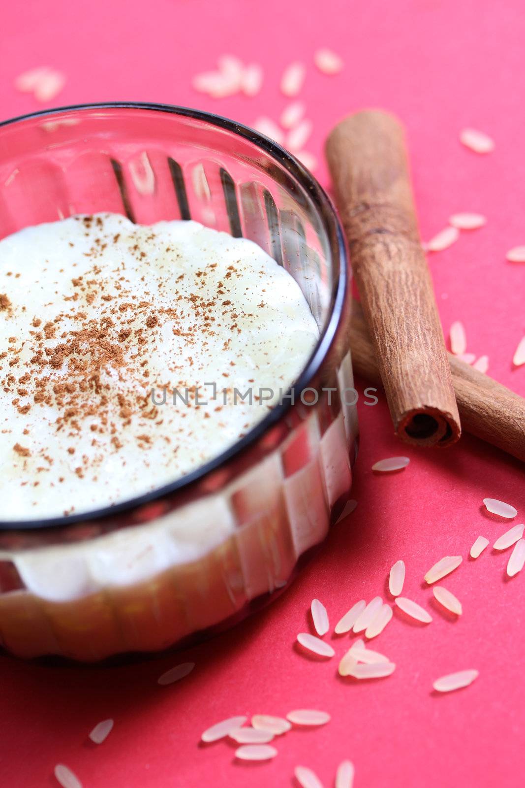 rice pudding with cinnamon