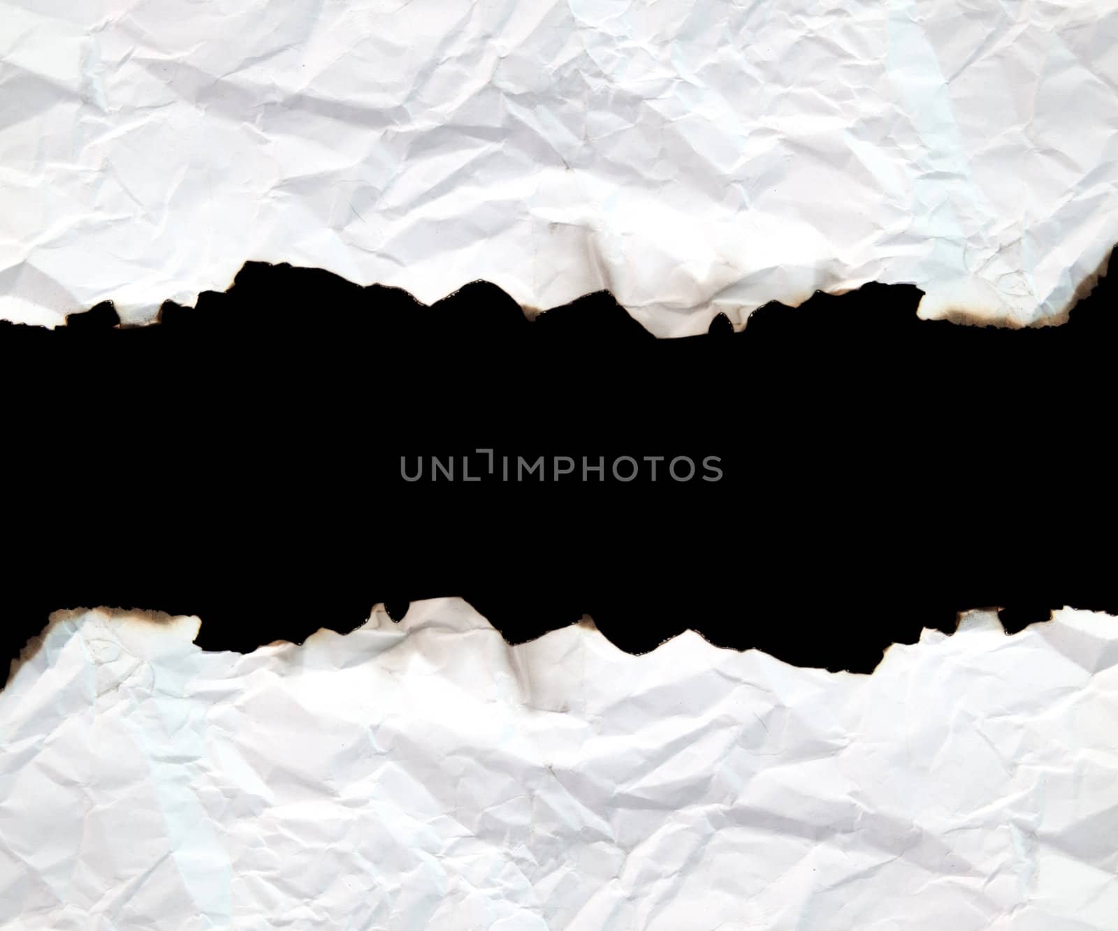 burnt edge paper with space for text on black background
