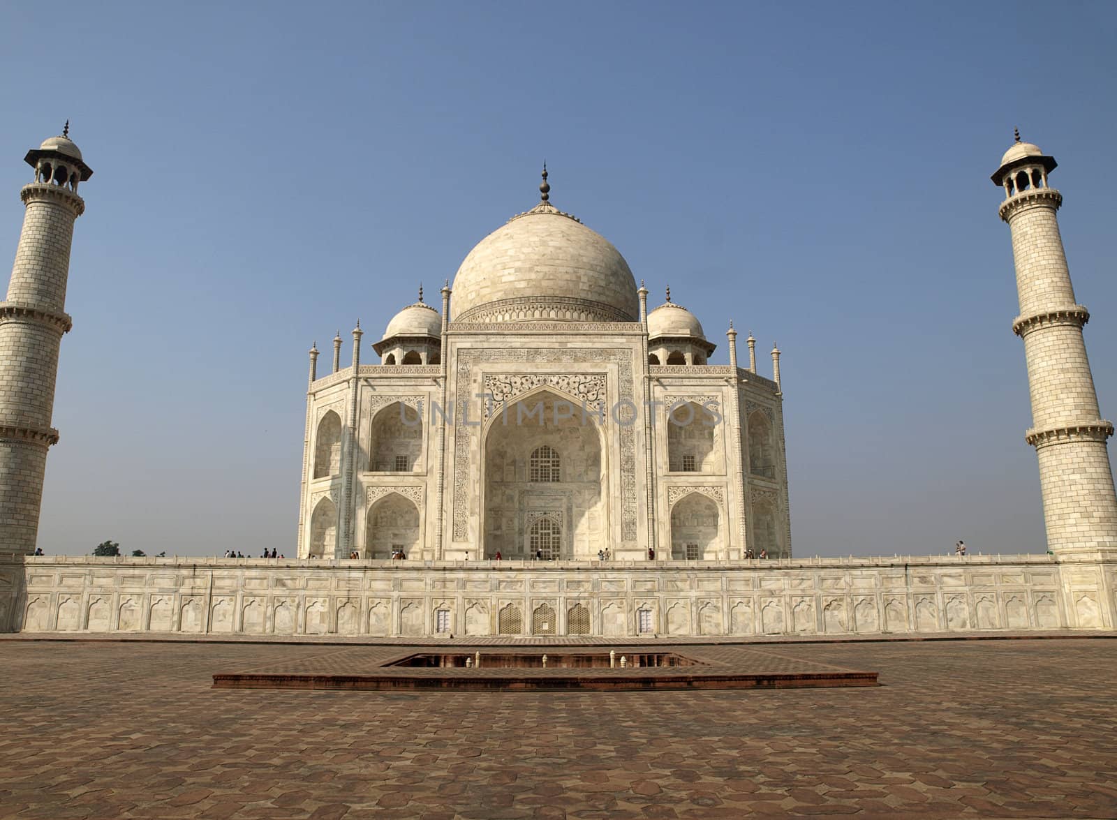 Beautiful Taj Mahal seen from the east side