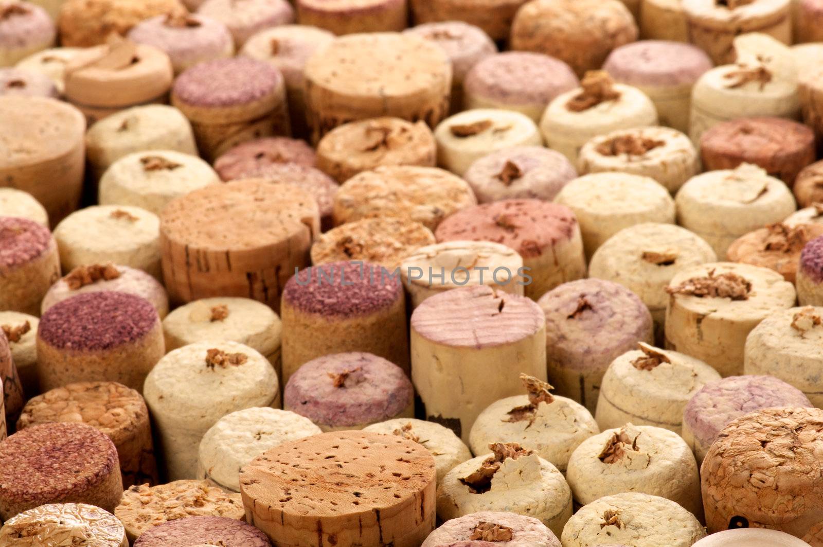 Background of Old Wine Corks by zhekos