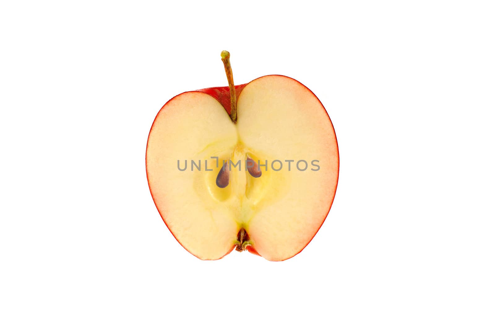 Apple in a cut on a white background