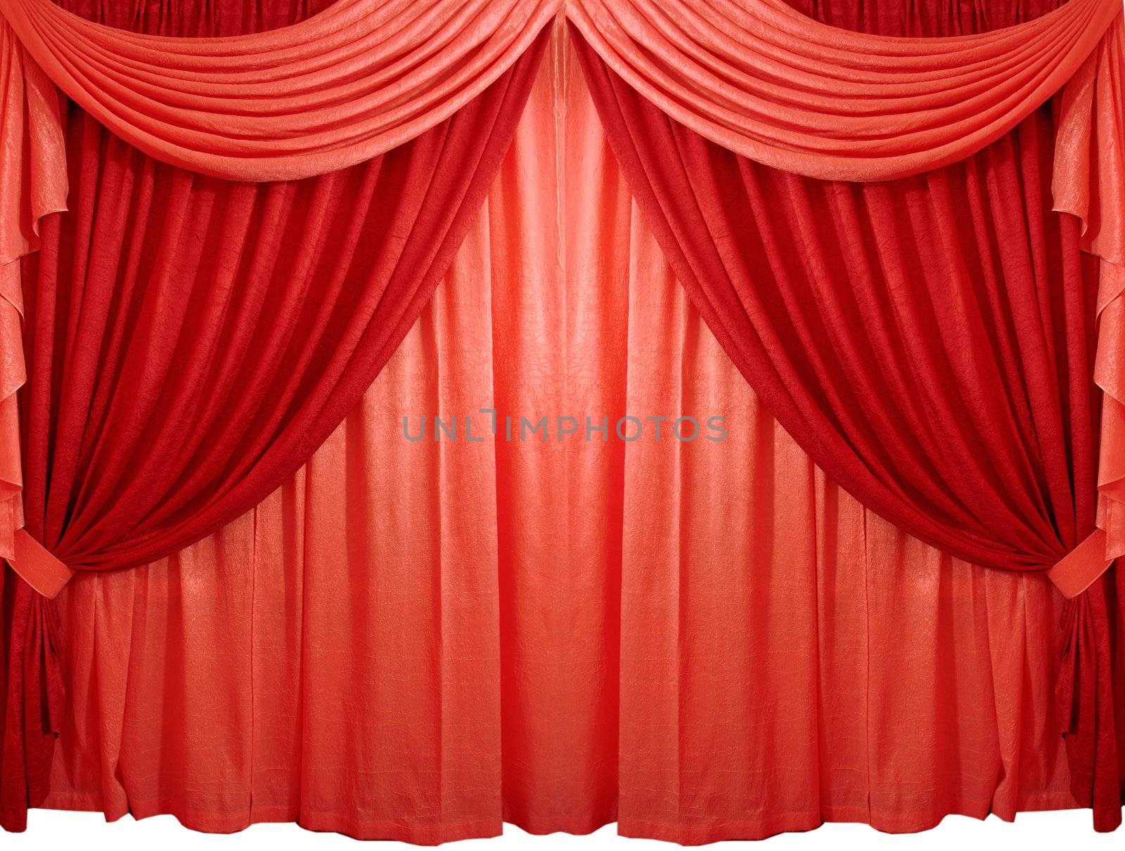 Curtain on a white background 