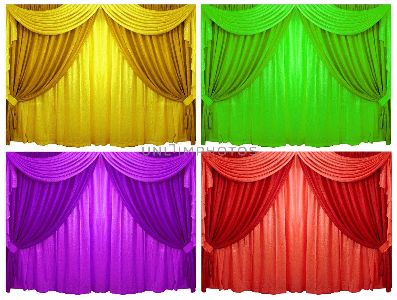 Curtain on a white background 