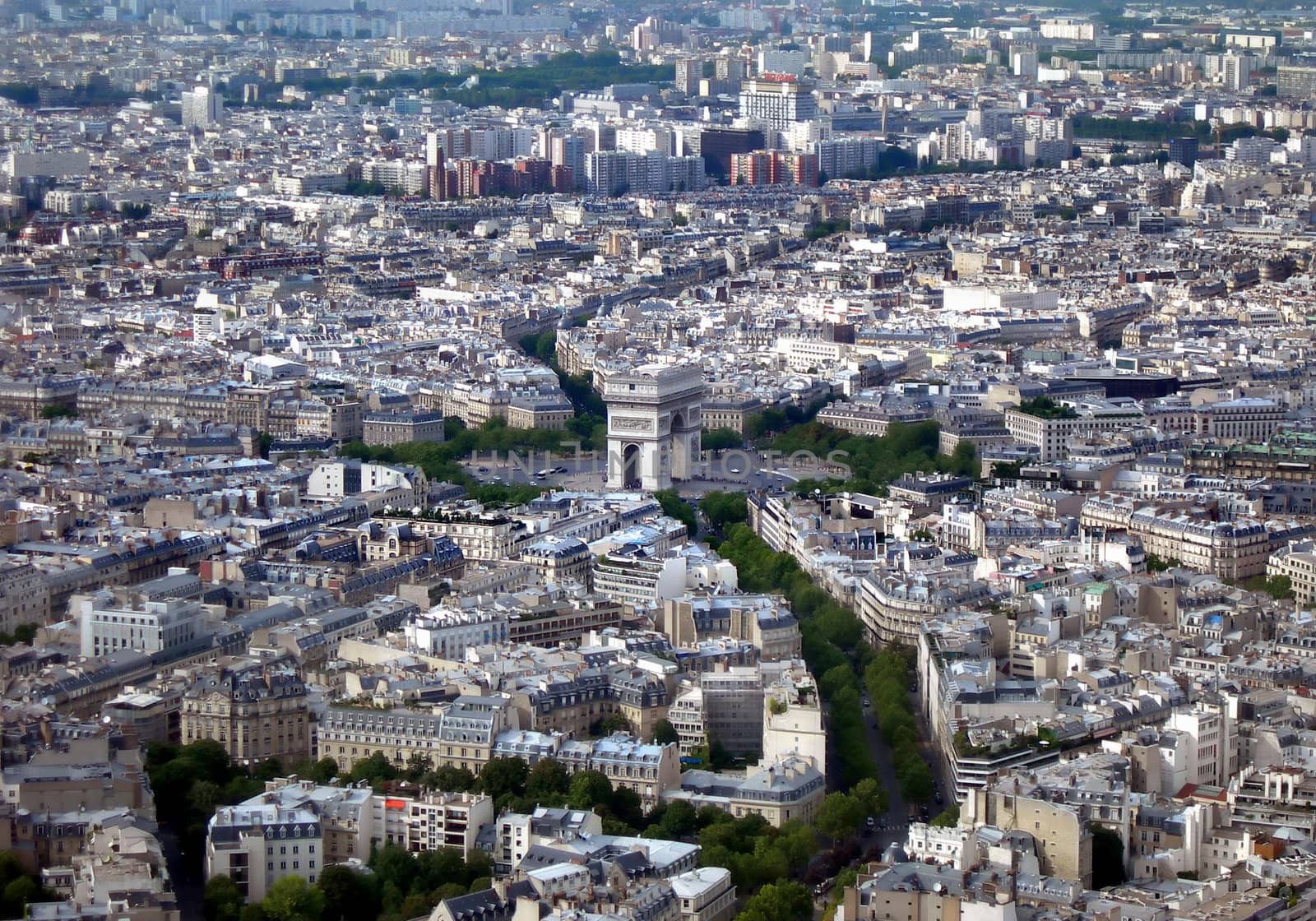 view from eiffel tower at Arch