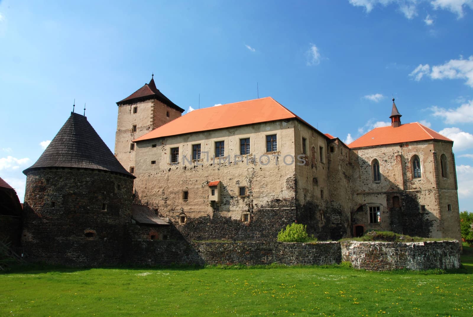 Beautiful medieval Czech water chateau Svihov