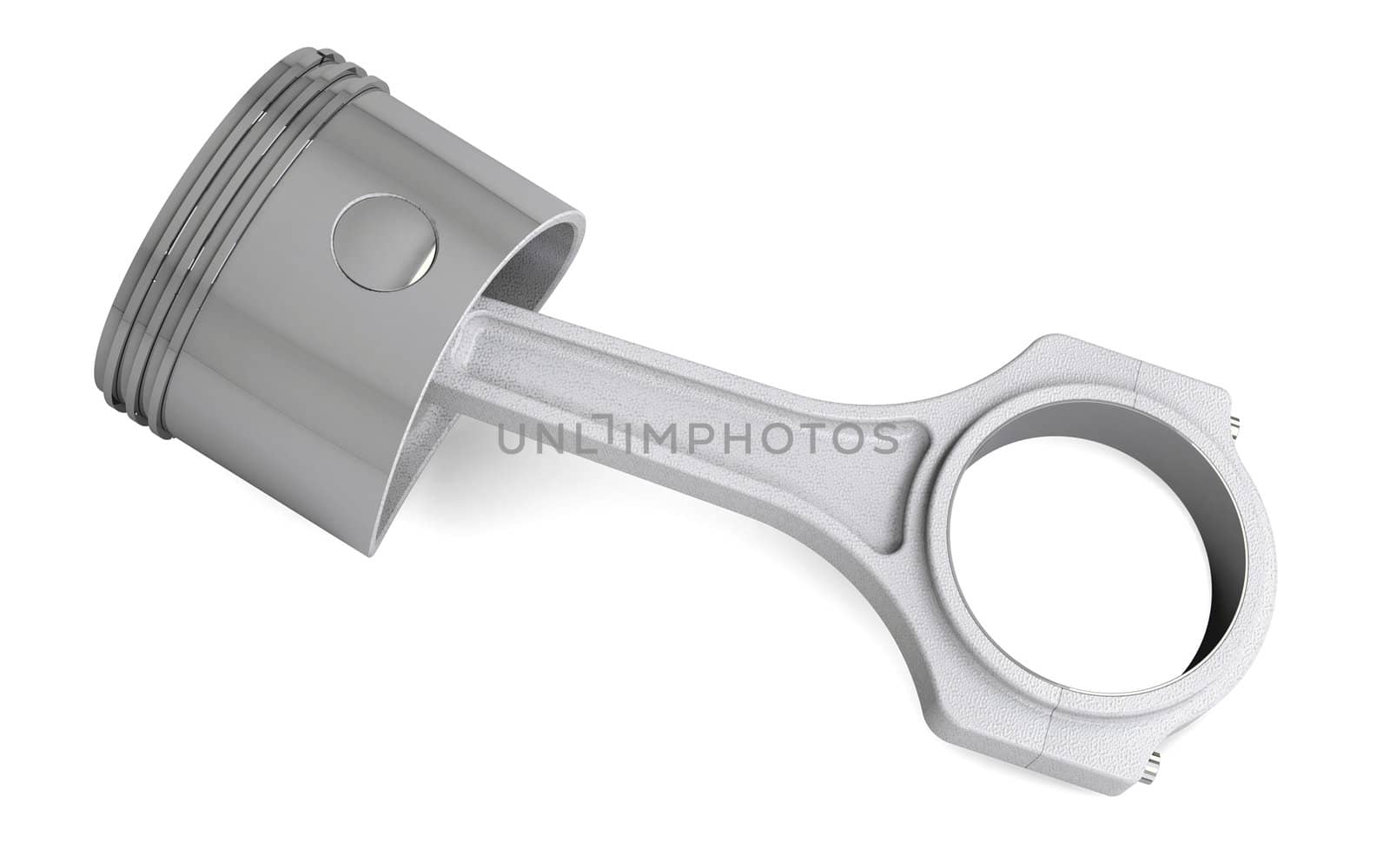 The piston of the engine. Isolated render on a white background