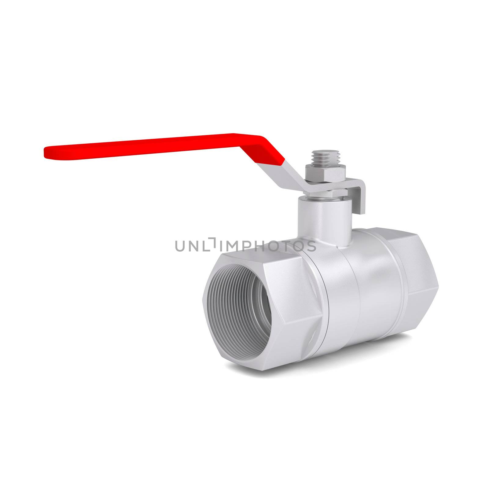 Ball valve. Isolated render on a white background