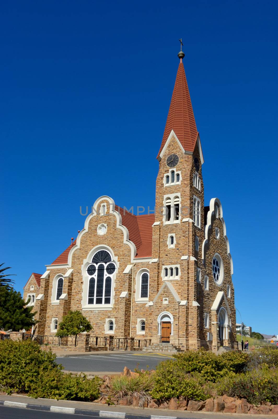 The Christuskirche, a German Lutherian church in Windhoek, Namibia      