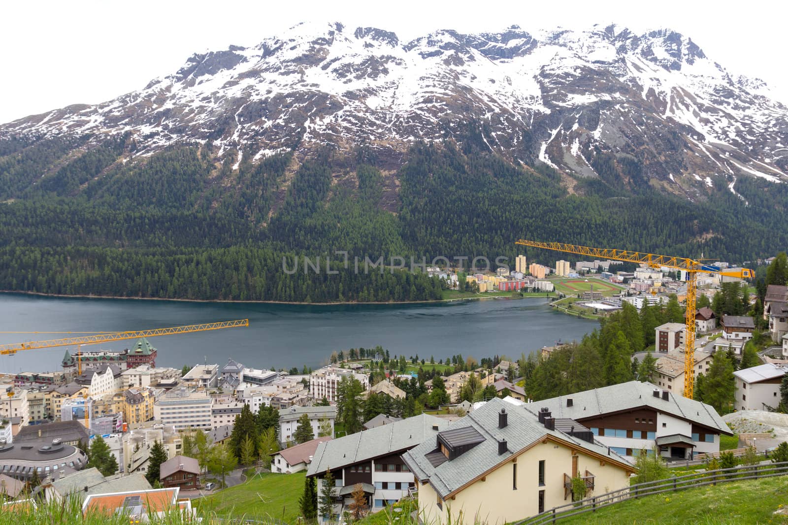 St. Moritz is a resort town in the Engadine valley in Switzerland