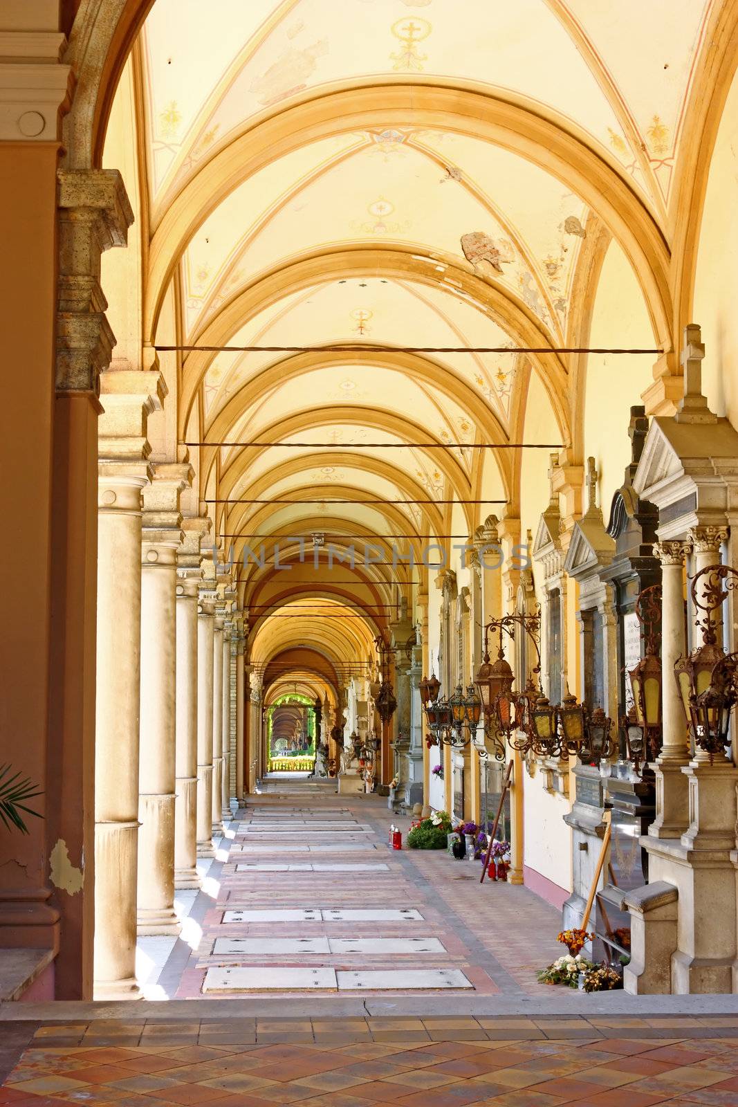 Last resting place of many famous Croatians, Mirogoj Arcade, Zagreb, Croatia