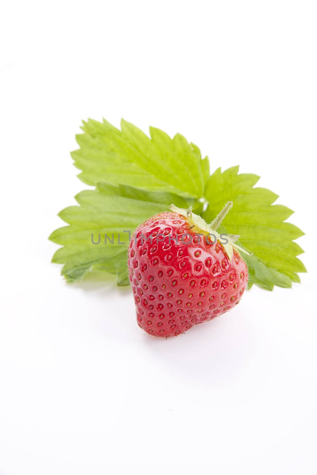 fresh red tasty strawberry isolated on white background