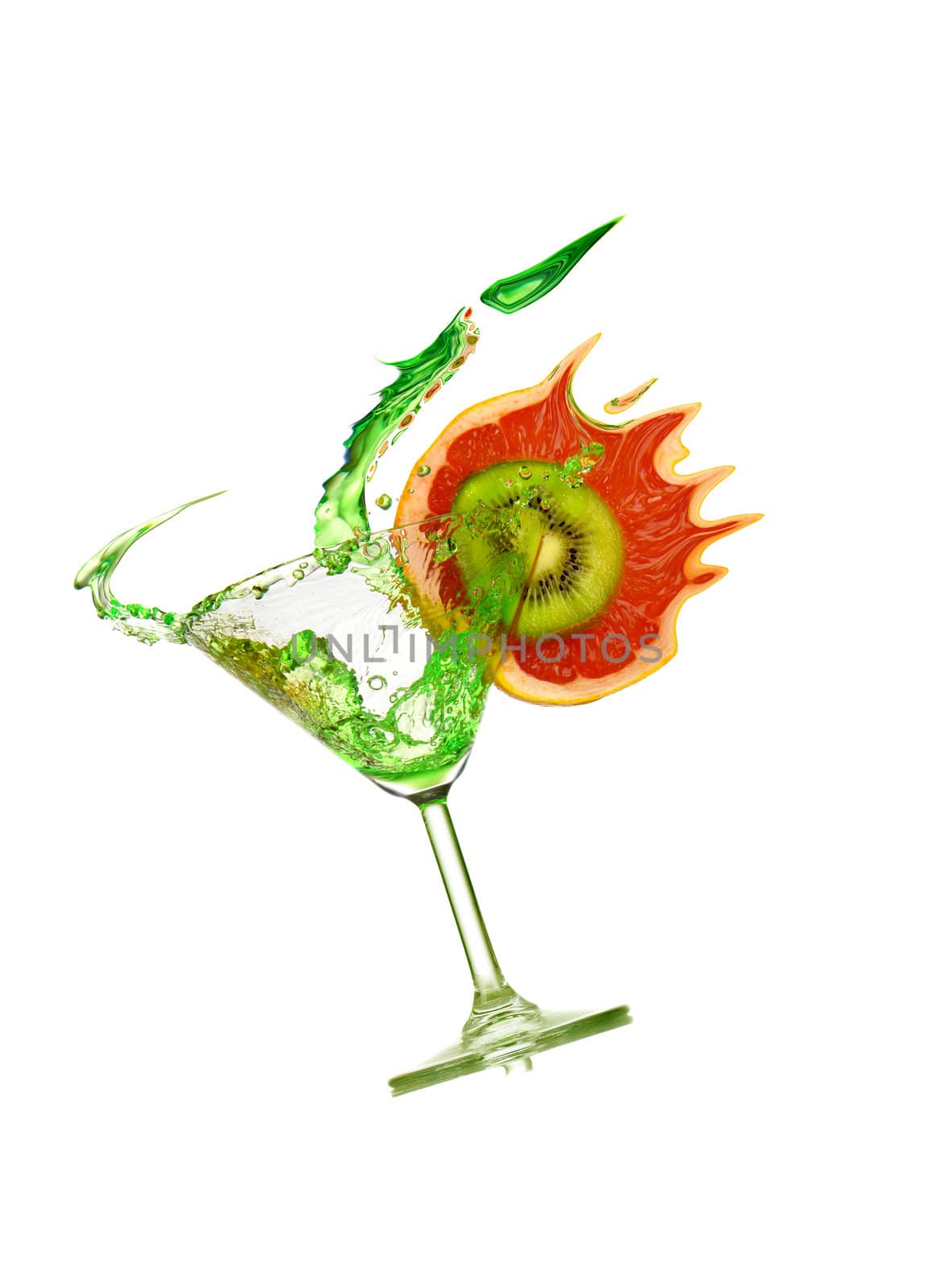 Citrus on a white background      